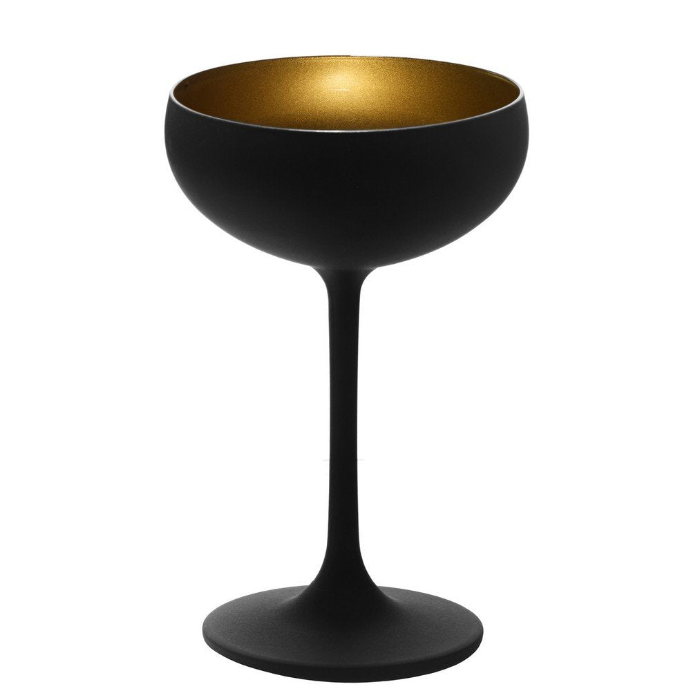 STOLZLE – OLYMPIC CALICE CHAMPAGNE - SET DA 6 - Nero/Oro